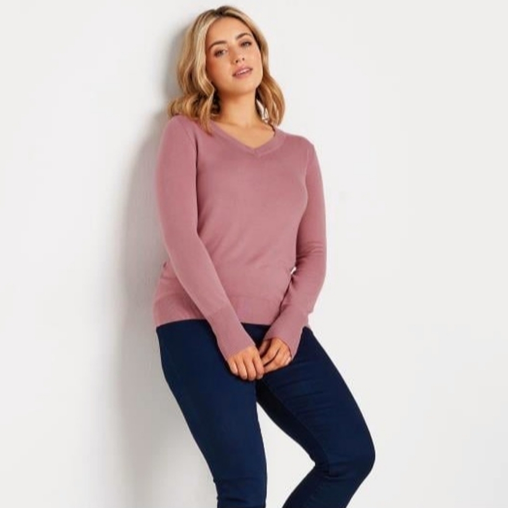 Dorothy Perkins v neck light knit jumper sweater